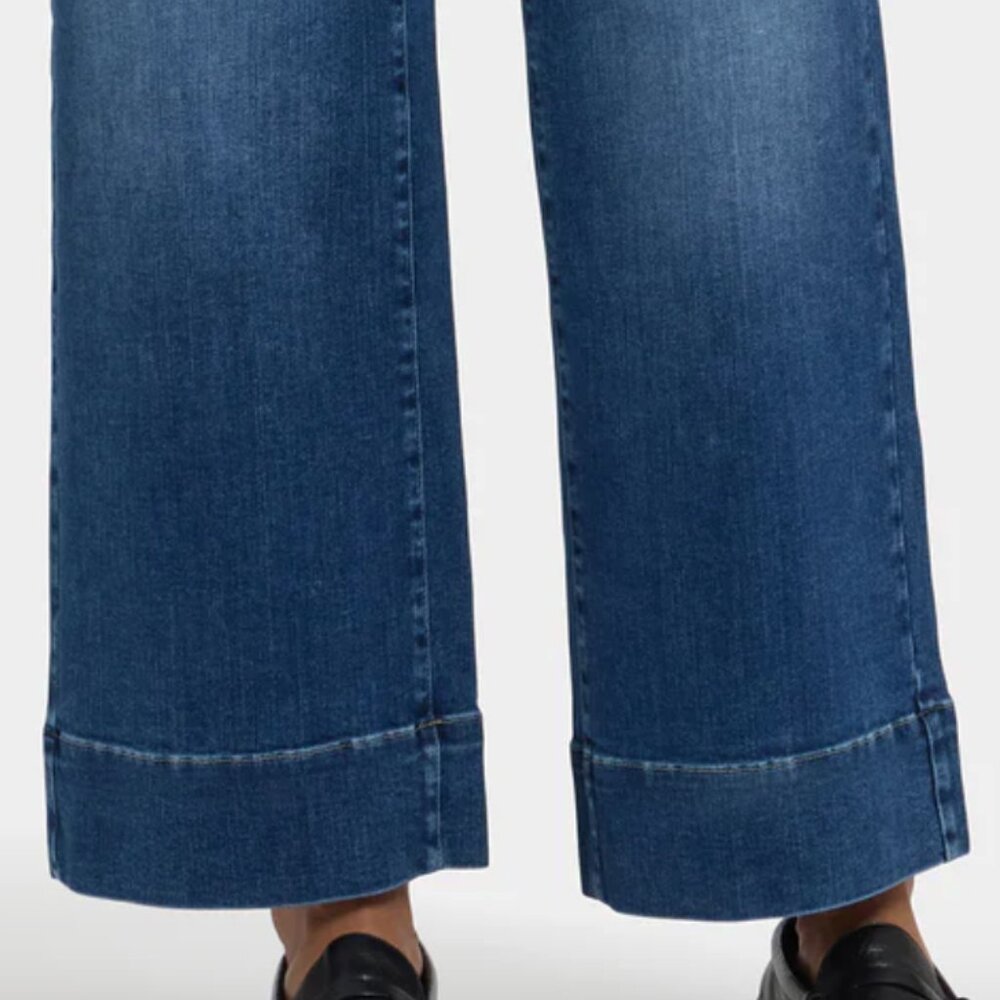 NWT Teresa Wide Leg Ankle Jeans with 3 Inch Hems Sz 00 - Picture 6 of 8